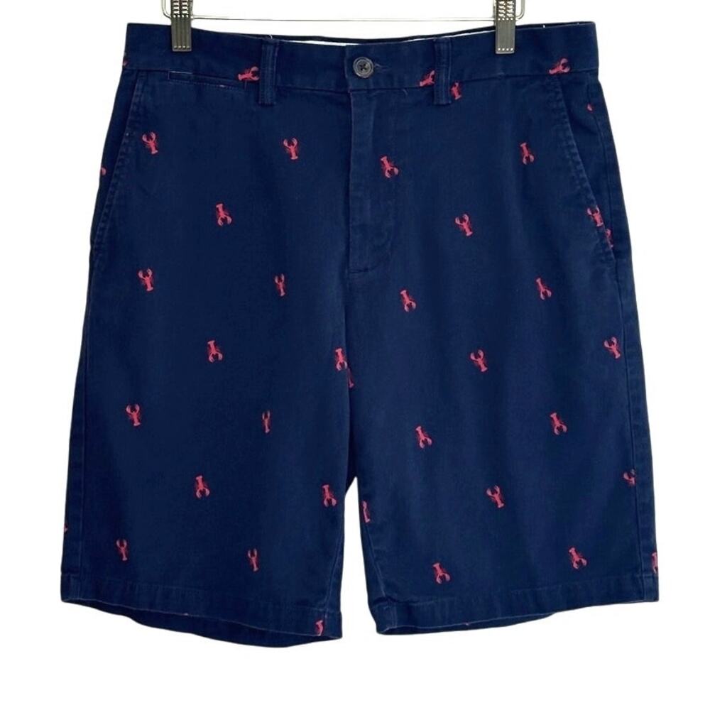 Old Navy Men's navy red lobster chino shorts ultimate slim size 30
